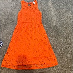 Francesca’s orange dress